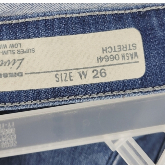 DIESEL LIVIER Stretch Super Slim Blue Low Waist Jegging Size 26 - Picture 10 of 11